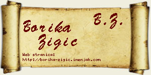 Borika Žigić vizit kartica